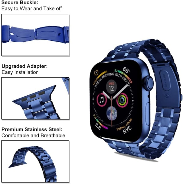 Kompatibel med Apple Watch Band 38mm 40mm 42mm 44mm Blue 38mm/40mm/41mm