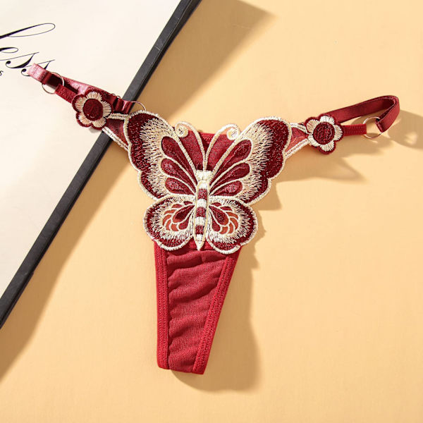 2025 Senaste Modell  Sexiga G-string Trosor för Kvinnor med Sött Fjärilsmönster i Mitten