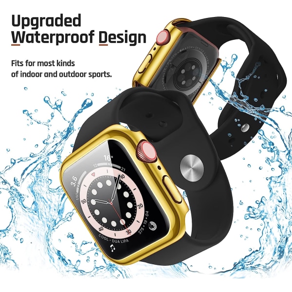 Vattentätt fodral till Apple Watch Series 8Series Gold 45mm