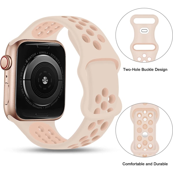 Sportband kompatibel med Apple Watch-band 49mm 45mm 44mm Pink Oxford Rose Whisper 42/44/45/49mm