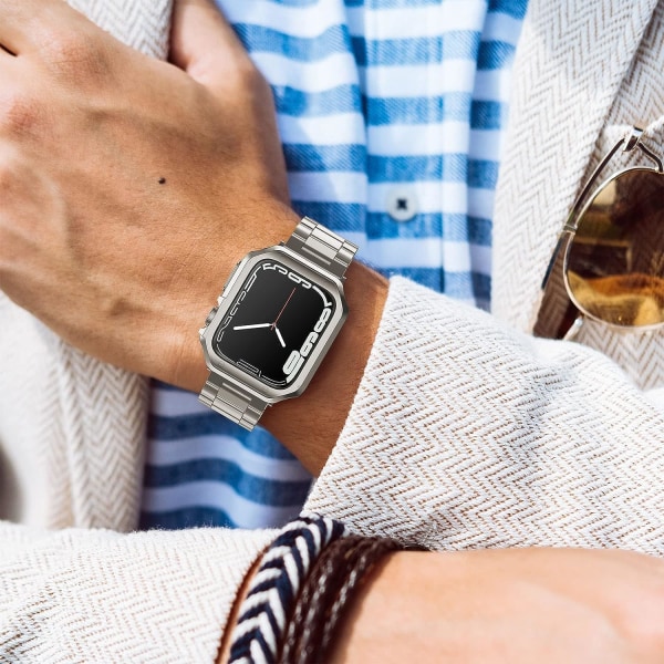 Kompatibel med Apple Watch Band och case Starlight 38/40/41mm