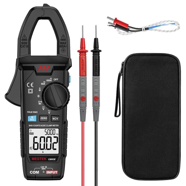 2025 Siste Modell Digital Klem-meter Multimeter TRMS 6000 Teller Spenningstester Amp Volt Meter, Auto-Rangerende Voltmeter Måler NCV AC DC