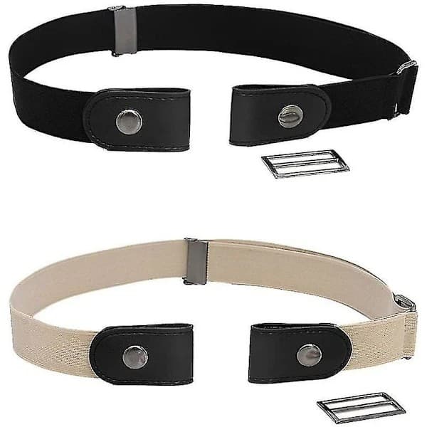Elastisk belte for damer uten spenne, fritt elastisk midjebelte kompatibelt med kvinner 60cm