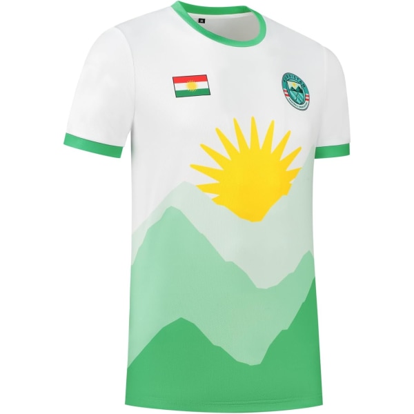 Kurdistan fotbollströja – kurdisk flagga, tröja – kurdistan t-shirt – fotbollströja av kurdiska berg