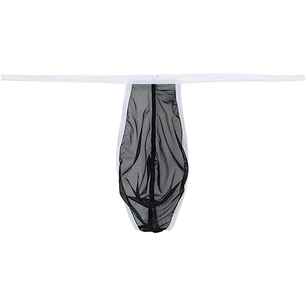 2025 Senaste Modell Mini T-Back Kalsonger Män Sexig Bikini String Trosa Mesh Genomskinliga Underkläder Bulpåse