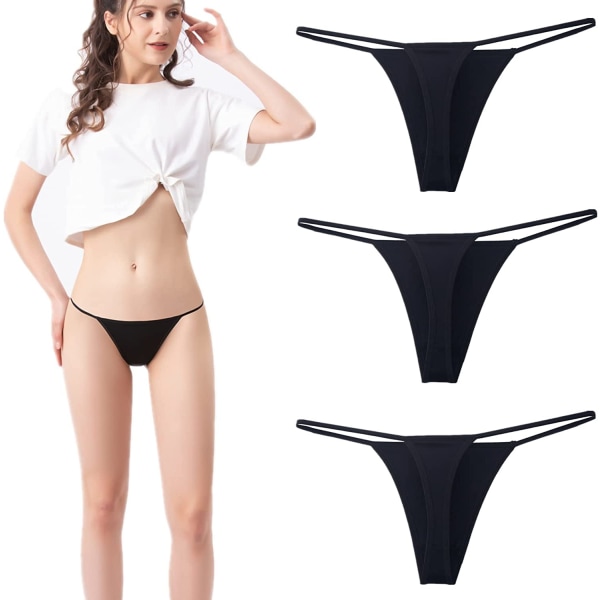 Stringtrosa Bikini Underkläder Trosor Stretch T-Back Low Rise S