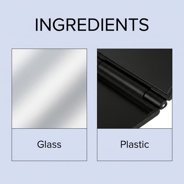 Firesidet foldbart makeup-spejl, hverdags foldbart makeup-spejl, enkelt og bærbart makeup-spejl med 4 paneler.