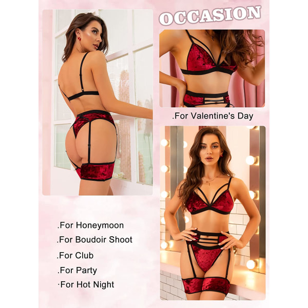 Kvinnlig Sexig Lingerie Spetsarmband Lingerie Set Hög L