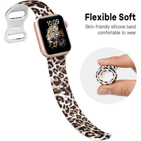 Leopardband kompatibelt med Apple Watch Band 41mm 40mm 38mm 45mm