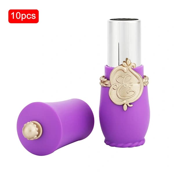 10 stk lilla DIY leppestift- og leppepomade-tomme tuber