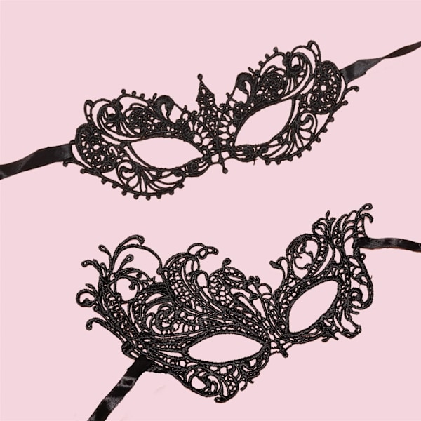 2025 Senaste Modell 2 Stycken Sexiga Maskeradmasker för Damer Spets Ögonmask Party Mask för Maskerad Kostym Halloweenfest