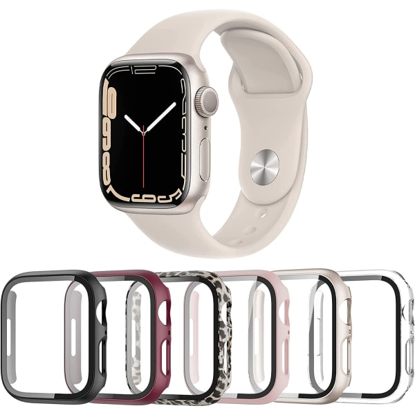 6-pack fodral för Apple Watch Series 7 41 mm skärmskydd 6-Pack 3 41mm