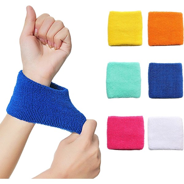 Sweat Bands Armband - Cotton Sport Wrist Sweatband Set