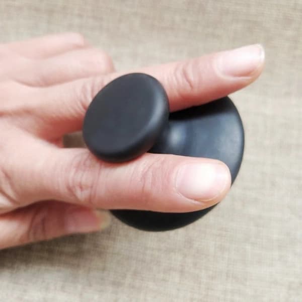 2 stk. svampeformet massagesten lavabalt varm sten til spa-massageterapi