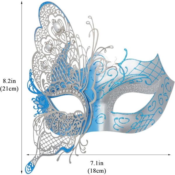 2025 Senaste Modell Mystisk Venetiansk Fjäril Dam Maskerad Halloweenfest Mask Kvällsbal Mask Bar Kostymer Tillbehör