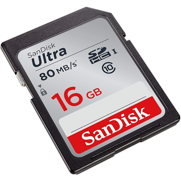 2025 Senaste Modell Ultra 16GB Klass 10 SDHC UHS-I Minneskort upp till 80MB/s (SDSDUNC-016G-GN6IN) 16GB