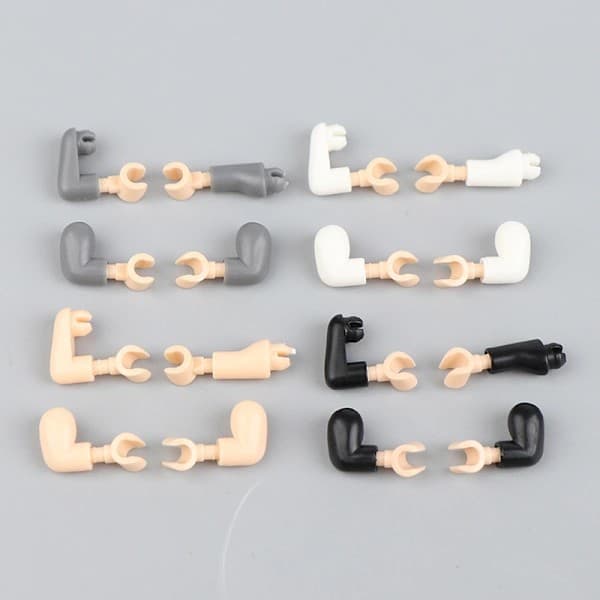 Fjerde generation Mini DIY Dukke Arm Tilbehør Byggeklodser (Sort)