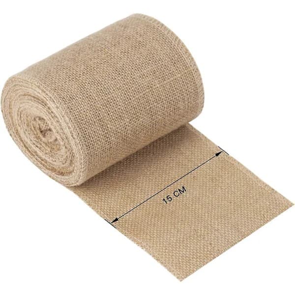 15 cm bredt jutestoff - rustikk båndrull, 10 m