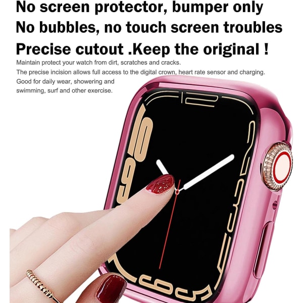 för Apple Watch Case 40mm Series 6/5/4/SE Soft plating pink 40mm