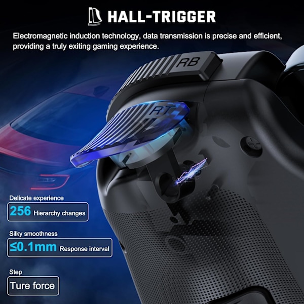 2025 Seneste Model Mobile Cloud Gaming Controller til iPhone 16/15/14, iPad, Tablet, Android/PC/Switch/PS3/PS4 Gamepad Joystick med Turbo,