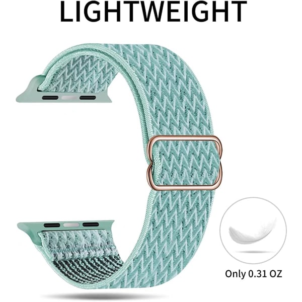 Stretchbarnd Solo Loop Kompatibel med Apple Watch Band Marine Green 42/44/45/49mm