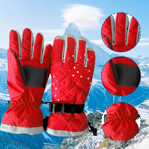 Vantar Handskar För Snö Vindtäta Sport Vinterhandskar Utomhusskidhandskar Handskar Vantar Combo med Ficka