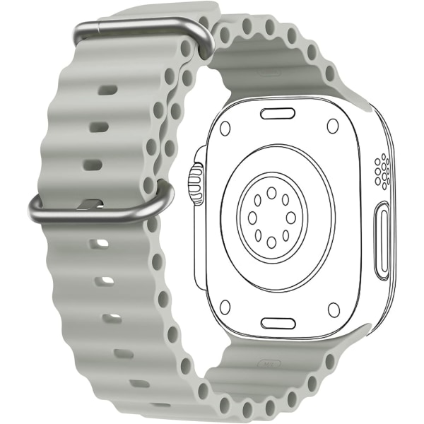 Ocean Sport Band Kompatibel med Apple Watch Band 42mm 44mm 45mm