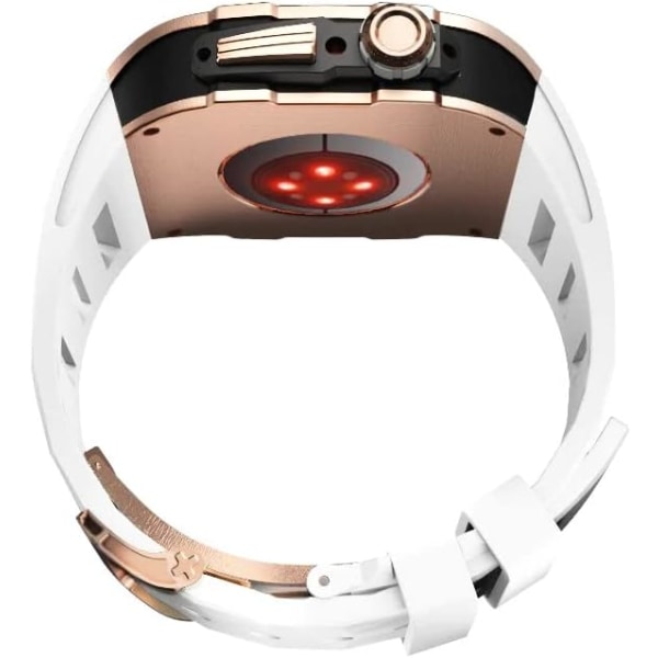 Rm mod-kit för Apple Watch Series 8 7 45 mm Metall Whiterb For 6 5 4 se 44MM