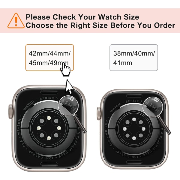 Kompatibel med Apple Watch-armband 42mm 44mm 45mm 49mm 38mm Black 41mm/40mm/38mm