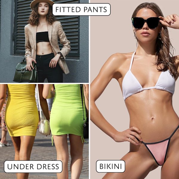 2025 Senaste Modell Dam 12-pack String Bikini - T-Back Trosor | Smörmjukt Osynliga Trosor 12-pack - Ormar & Ränder