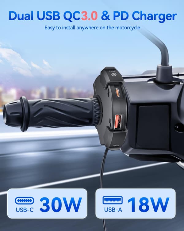 2025 Seneste Model Motorcykel Telefonoplader