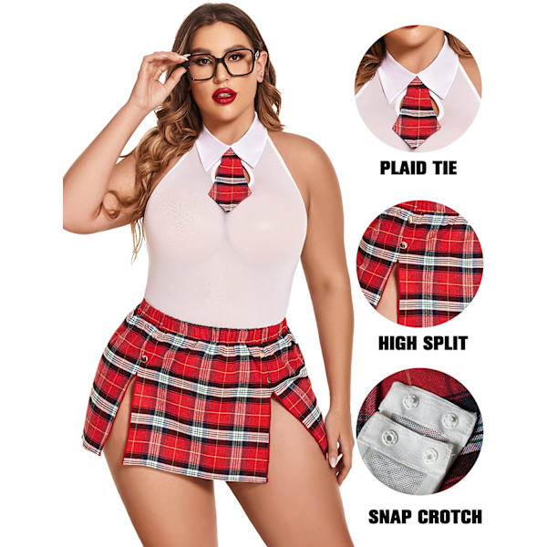 2025 Senaste Modell Plus Size Skolflicka Underkläder för Kvinnor Sexiga Kostymer Cosplay Underklädesset Roll S-3XL