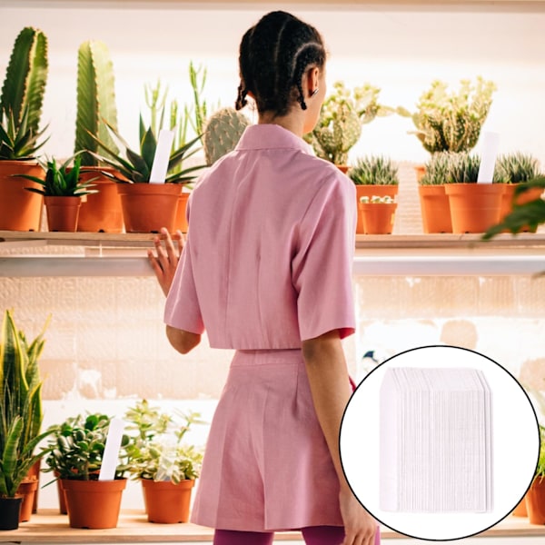 2025 Senaste Modell Plast Växtetiketter 20 cm 50 st Trädgårdsväxtetiketter Plantskola Trädgårdsetiketter Vattentät Blommarkör för Dekoration