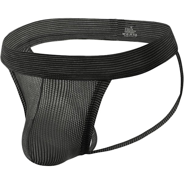 2025 Senaste Modell Herr Jock Strap Bekväma Herr Sport Jockstrap Underkläder för Gym Sport Atletisk Stöd 1-pack Svart X-Large