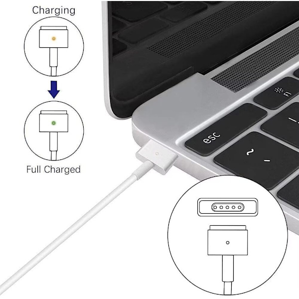 Universal oplader, AC 60W T-Tip strømadapter oplader erstatning til Mac Pro 13 tommer (til Mac Pro udgivet efter 2012)