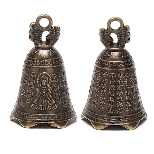 Miniskulptur Be Guanyin Buddha Klocka DIY Vindspelshänge