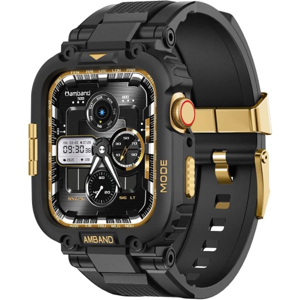 Kompatibel med Apple Watch 8/7 41mmM1 Sport Black Gold 38/40/41mm