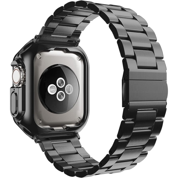 Kompatibel med Apple Watch-armband och fodral Black 42/44/45mm