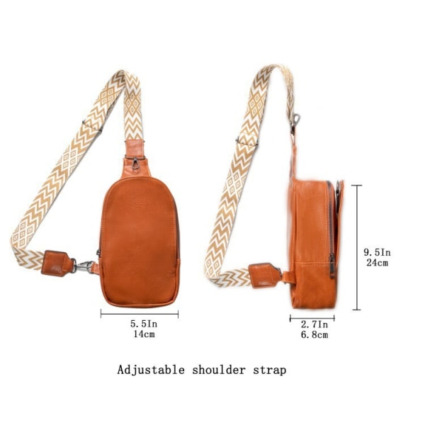 Axelväska för kvinnor Crossbody Bag Sling Ryggsäck PU-läder