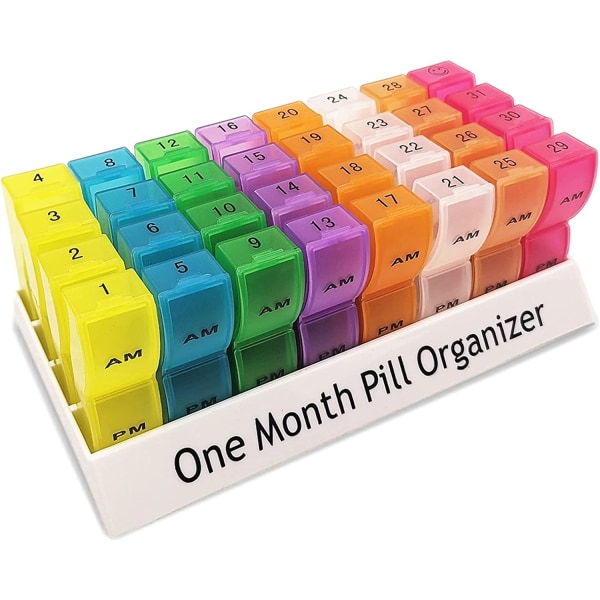 En månad Pill Organizer 2 gånger om dagen, månatlig piller Multi-colored