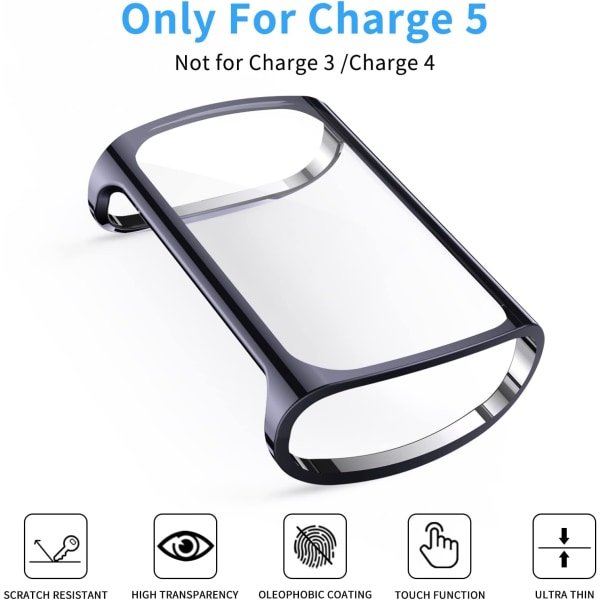 4-pack case för Fitbit Charge 5 - TPU case med full täckning