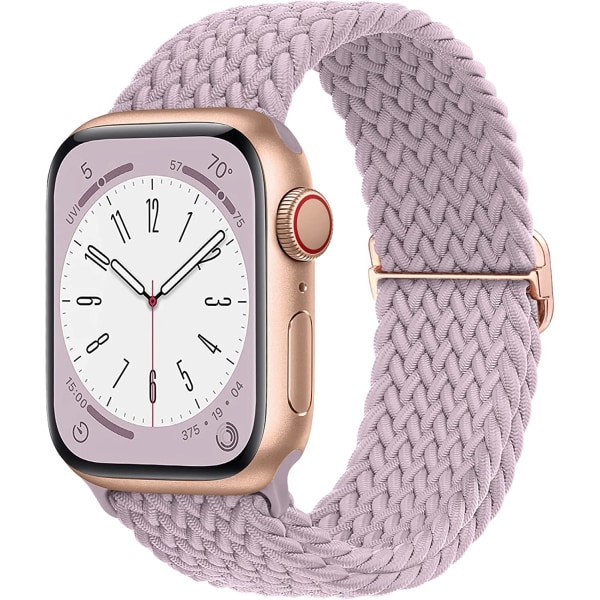 Flätad Solo Loop kompatibel med Apple Watch Band 38 mm Violet 38/40/41mm