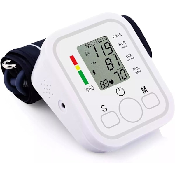 2025 Senaste Modell Digital Automatisk Blodtrycksmätare Överarms BP-maskin Puls Sphygmomanometer Tryckmätare Tonometer för Mätning