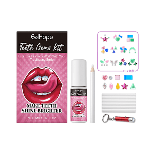 2025 Senaste Modell Dentalborr DIY Set Dental Skönhetsdekoration Borr Kombination Personlighet Glans Leende DIY Dentalborr Set