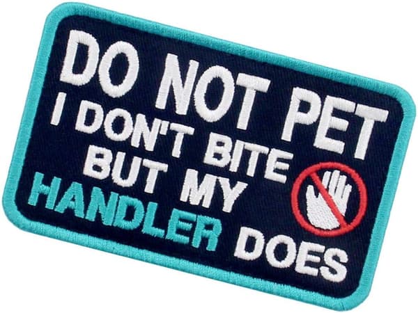 Servicehund Emblem Patch med burrebåndslukning