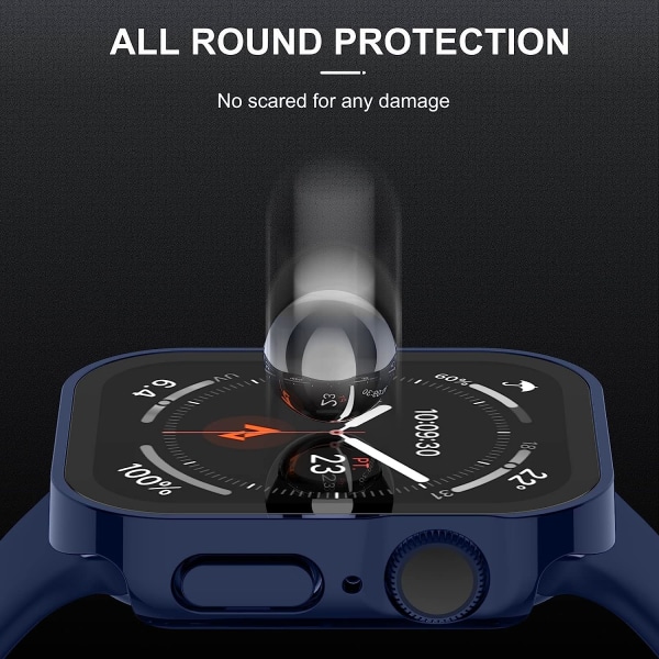 2-pack hårt case som är kompatibelt med Apple Watch 40Mm Series 6 Se Series Blue/Clear 40mm