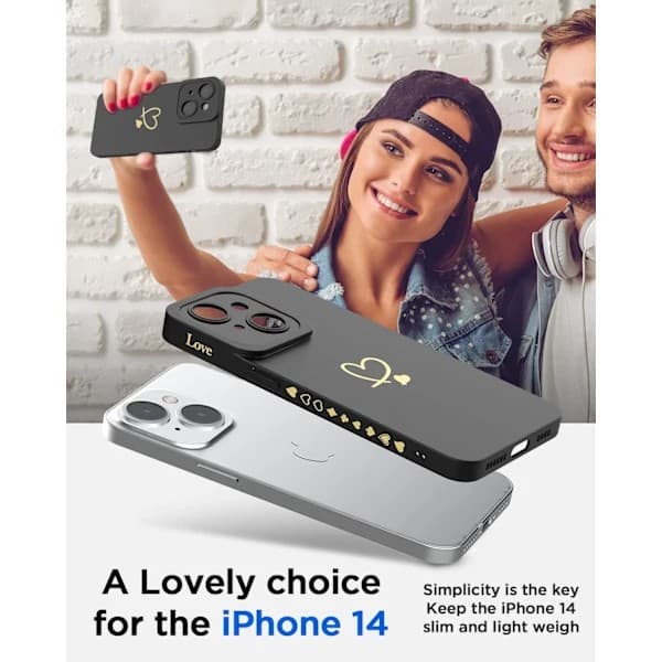 Ultratyndt silikoneetui til iPhone 14 - Blødt greb - Ridsefast -