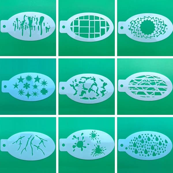 42 stk. stencils til ansigtsmaling kropskunst DIY makeup