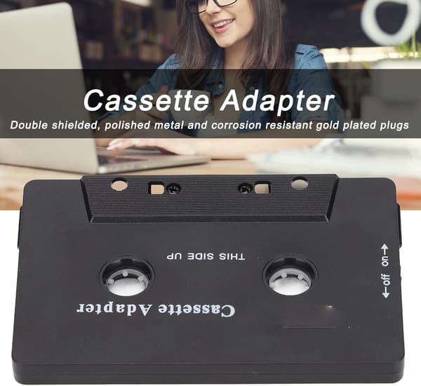 Bluetooth-kasettiadapteri melunvaimennuksella, stereo autoon ja tablettiin