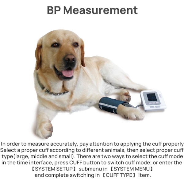 2025 Senaste Modell 08A-VET Digital Veterinär Blodtrycksmätare Hund/Katt/Husdjur Liten Manschettstorlek 2,3”-4,3” Liten